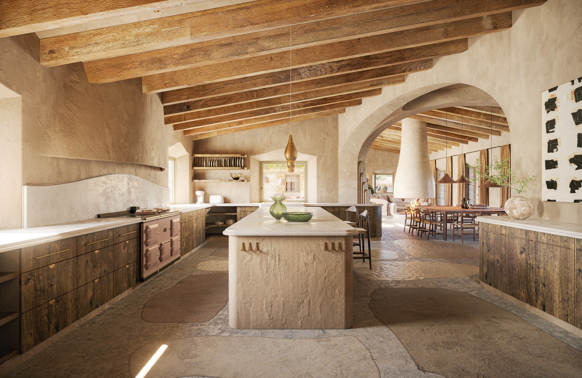 Modern kitchen as the heart of Can Carat home