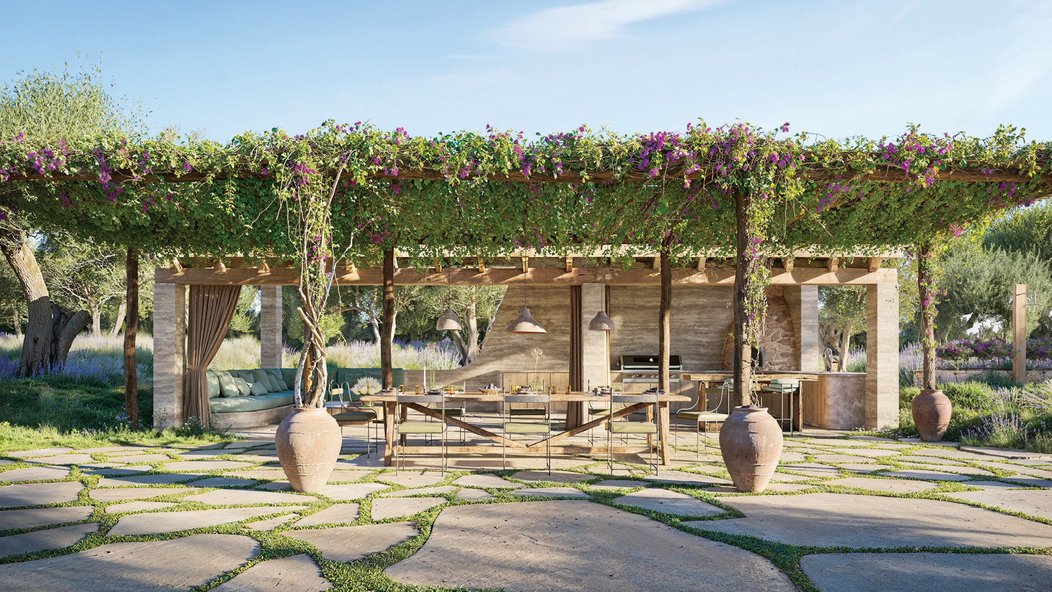 Outdoor kitchen for al fresco cooking